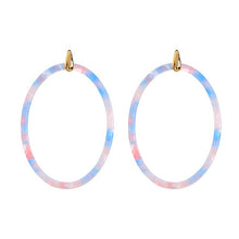 Load image into Gallery viewer, Banny Pink Boho Fashion Big Earrings Large Color Block leopard-Print Tortoishell Earrings Geometric Oval New Women Stud Earrings