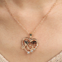 Load image into Gallery viewer, Love Heart Mom Letters Pendent Necklaces Crystal Fashion Women Jewelry Proposal Mother Day Best Elegant Gift