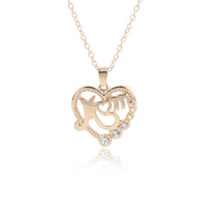 Load image into Gallery viewer, Love Heart Mom Letters Pendent Necklaces Crystal Fashion Women Jewelry Proposal Mother Day Best Elegant Gift