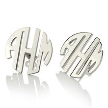 Load image into Gallery viewer, Wholesale Rose Gold Color Customized Monogram Earrings  Block Monogram Stud Earrings for Women Best Bridesmaid Gift