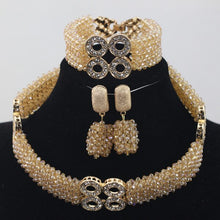 Load image into Gallery viewer, Luxury Red Coral Beads Jewellery Sets Gold Pendant Statement Chunky Necklace Set 2017 Bride Jewlery Free Shipping WD913