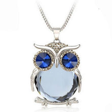 Load image into Gallery viewer, LNRRABC Women Sweater Chain Necklace Owl Design Rhinestones Crystal Pendant Necklaces Jewelry Clothing Accessories Drop Shipping