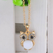Load image into Gallery viewer, LNRRABC Women Sweater Chain Necklace Owl Design Rhinestones Crystal Pendant Necklaces Jewelry Clothing Accessories Drop Shipping