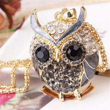 Load image into Gallery viewer, LNRRABC Women Sweater Chain Necklace Owl Design Rhinestones Crystal Pendant Necklaces Jewelry Clothing Accessories Drop Shipping