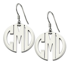 Load image into Gallery viewer, Wholesale Monogram Block Earring  Gold Color Custom Made 3 Letters Momogrammed Name Initial Earrings Mom Earrings