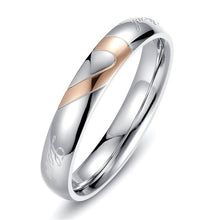 Load image into Gallery viewer, Romantic Couple Rings " Real Love" Valentines Day Gift Fashion Alliance Ring Stainless Steel Wedding Bands Engagement Jewelry