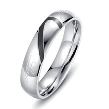 Load image into Gallery viewer, Romantic Couple Rings " Real Love" Valentines Day Gift Fashion Alliance Ring Stainless Steel Wedding Bands Engagement Jewelry