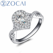 Load image into Gallery viewer, ZOCAI Brand design wedding and engagement ring real GIA certificated 1.0 CT with side stone 0.45 CT 18K gold(AU750)