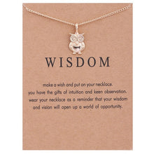 Load image into Gallery viewer, LNRRABC Women Sweater Chain Necklace Owl Design Rhinestones Crystal Pendant Necklaces Jewelry Clothing Accessories Drop Shipping