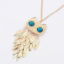 Load image into Gallery viewer, LNRRABC Women Sweater Chain Necklace Owl Design Rhinestones Crystal Pendant Necklaces Jewelry Clothing Accessories Drop Shipping