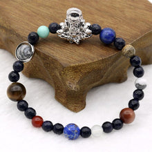 Load image into Gallery viewer, Astronaut Charm Solar System 9 Planets Universe Galaxy Spaceman Stones Beaded Men Women Stretchy Bracelets Bangles