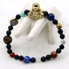 Load image into Gallery viewer, Astronaut Charm Solar System 9 Planets Universe Galaxy Spaceman Stones Beaded Men Women Stretchy Bracelets Bangles