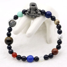 Load image into Gallery viewer, Astronaut Charm Solar System 9 Planets Universe Galaxy Spaceman Stones Beaded Men Women Stretchy Bracelets Bangles