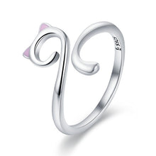 Load image into Gallery viewer, BISAER Real 925 Sterling Silver Female Travel Dream Plane Adjustable Finger Rings for Women Sterling Silver Jewelry S925 GXR322