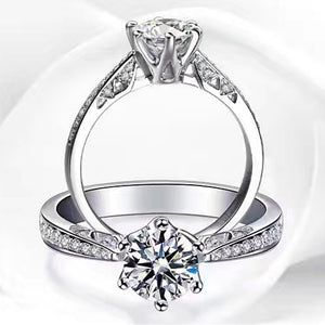 ANI 18K White Gold (AU750) Women Wedding Ring Certified F/SI Luxury 0.66 CT Round Cut 6 Claws Real Diamond Ring for Engagement