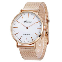 Load image into Gallery viewer, montres Hot New High-end Women Watch Luxury Brand Quartz Watches Men Metal Mesh Stainless Steel Wristwatches relogio masculino