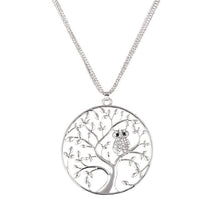 Load image into Gallery viewer, New  Women Sweater Chain Necklace Owl Design Rhinestones Crystal Pendant Necklaces Jewelry Clothing Accessories Drop Shipping