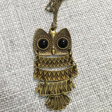 Load image into Gallery viewer, New  Women Sweater Chain Necklace Owl Design Rhinestones Crystal Pendant Necklaces Jewelry Clothing Accessories Drop Shipping