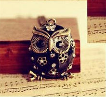 Load image into Gallery viewer, New  Women Sweater Chain Necklace Owl Design Rhinestones Crystal Pendant Necklaces Jewelry Clothing Accessories Drop Shipping