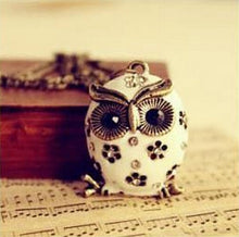 Load image into Gallery viewer, New  Women Sweater Chain Necklace Owl Design Rhinestones Crystal Pendant Necklaces Jewelry Clothing Accessories Drop Shipping