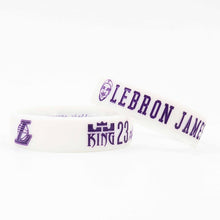 Load image into Gallery viewer, High Quality LA Lebron James Silicone Bracelet I PROMISE Lakers More Than An Athlete Basketball Player Kids Siliocne Wristband