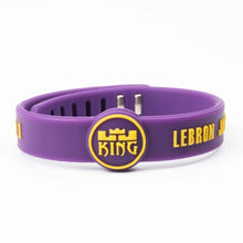 Load image into Gallery viewer, High Quality LA Lebron James Silicone Bracelet I PROMISE Lakers More Than An Athlete Basketball Player Kids Siliocne Wristband