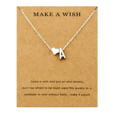 Load image into Gallery viewer, Heart Initial Pendants Necklaces Personalized Letters Necklace Name Jewelry Women Men Accessories Girlfriend Lover Couple Gift