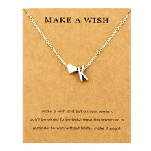 Load image into Gallery viewer, Heart Initial Pendants Necklaces Personalized Letters Necklace Name Jewelry Women Men Accessories Girlfriend Lover Couple Gift