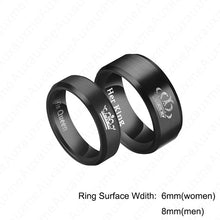 Load image into Gallery viewer, Auxauxme Titanium Steel Lovers Couple Rings Gold Wave Pattern Wedding Promise Ring For Women Men Engagement Jewelry Party Gift