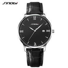 Load image into Gallery viewer, SINOBI Men's Luxury Watches High-End Stainless Steel Waterproof Watch Classic Luminous Hands Calendar Function Geneva New Design