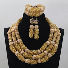 Load image into Gallery viewer, Silver/Red Bridal Jewelry Sets African Costume Nigerian Wedding Beads 2017 Hot Sale Balls Lace Jewlery Set Free ShippingABH025