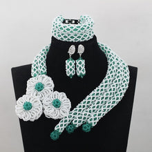 Load image into Gallery viewer, Silver/Red Bridal Jewelry Sets African Costume Nigerian Wedding Beads 2017 Hot Sale Balls Lace Jewlery Set Free ShippingABH025