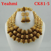 Load image into Gallery viewer, Lovely Handmade Lace Jewlery Crystal African Beaded Jewelry Sets Nigerian Party Beads Necklace Set Free Shipping CK81-5