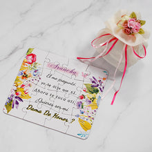 Load image into Gallery viewer, Original Personalized Bridesmaid Groomsman Proposal Puzzle Gift Any Text Language Customized Invitations Card Wedding Decoration