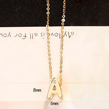 Load image into Gallery viewer, LUOTEEMI Classic Authentic Gold Tiny CZ 26 pcs Initials Letter Pendant Necklace for Women Charming Chain Necklace Jewlery