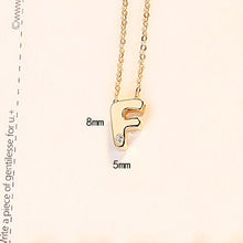 Load image into Gallery viewer, LUOTEEMI Classic Authentic Gold Tiny CZ 26 pcs Initials Letter Pendant Necklace for Women Charming Chain Necklace Jewlery