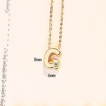 Load image into Gallery viewer, LUOTEEMI Classic Authentic Gold Tiny CZ 26 pcs Initials Letter Pendant Necklace for Women Charming Chain Necklace Jewlery