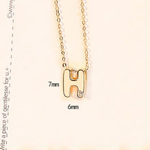 Load image into Gallery viewer, LUOTEEMI Classic Authentic Gold Tiny CZ 26 pcs Initials Letter Pendant Necklace for Women Charming Chain Necklace Jewlery
