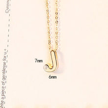 Load image into Gallery viewer, LUOTEEMI Classic Authentic Gold Tiny CZ 26 pcs Initials Letter Pendant Necklace for Women Charming Chain Necklace Jewlery