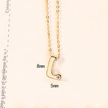 Load image into Gallery viewer, LUOTEEMI Classic Authentic Gold Tiny CZ 26 pcs Initials Letter Pendant Necklace for Women Charming Chain Necklace Jewlery