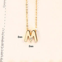 Load image into Gallery viewer, LUOTEEMI Classic Authentic Gold Tiny CZ 26 pcs Initials Letter Pendant Necklace for Women Charming Chain Necklace Jewlery