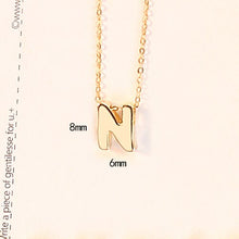 Load image into Gallery viewer, LUOTEEMI Classic Authentic Gold Tiny CZ 26 pcs Initials Letter Pendant Necklace for Women Charming Chain Necklace Jewlery