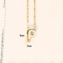 Load image into Gallery viewer, LUOTEEMI Classic Authentic Gold Tiny CZ 26 pcs Initials Letter Pendant Necklace for Women Charming Chain Necklace Jewlery