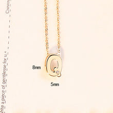 Load image into Gallery viewer, LUOTEEMI Classic Authentic Gold Tiny CZ 26 pcs Initials Letter Pendant Necklace for Women Charming Chain Necklace Jewlery