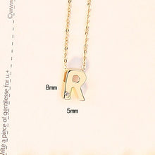 Load image into Gallery viewer, LUOTEEMI Classic Authentic Gold Tiny CZ 26 pcs Initials Letter Pendant Necklace for Women Charming Chain Necklace Jewlery