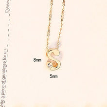 Load image into Gallery viewer, LUOTEEMI Classic Authentic Gold Tiny CZ 26 pcs Initials Letter Pendant Necklace for Women Charming Chain Necklace Jewlery