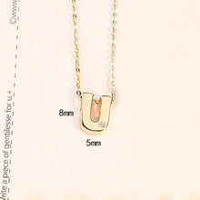 Load image into Gallery viewer, LUOTEEMI Classic Authentic Gold Tiny CZ 26 pcs Initials Letter Pendant Necklace for Women Charming Chain Necklace Jewlery