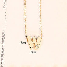 Load image into Gallery viewer, LUOTEEMI Classic Authentic Gold Tiny CZ 26 pcs Initials Letter Pendant Necklace for Women Charming Chain Necklace Jewlery