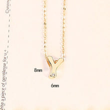 Load image into Gallery viewer, LUOTEEMI Classic Authentic Gold Tiny CZ 26 pcs Initials Letter Pendant Necklace for Women Charming Chain Necklace Jewlery