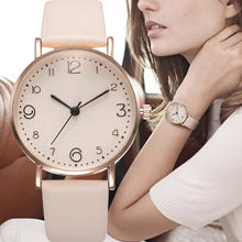 Load image into Gallery viewer, Top Style Fashion Women's Luxury Leather Band Analog Quartz WristWatch Golden Ladies Watch Women Dress Reloj Mujer Black Clock